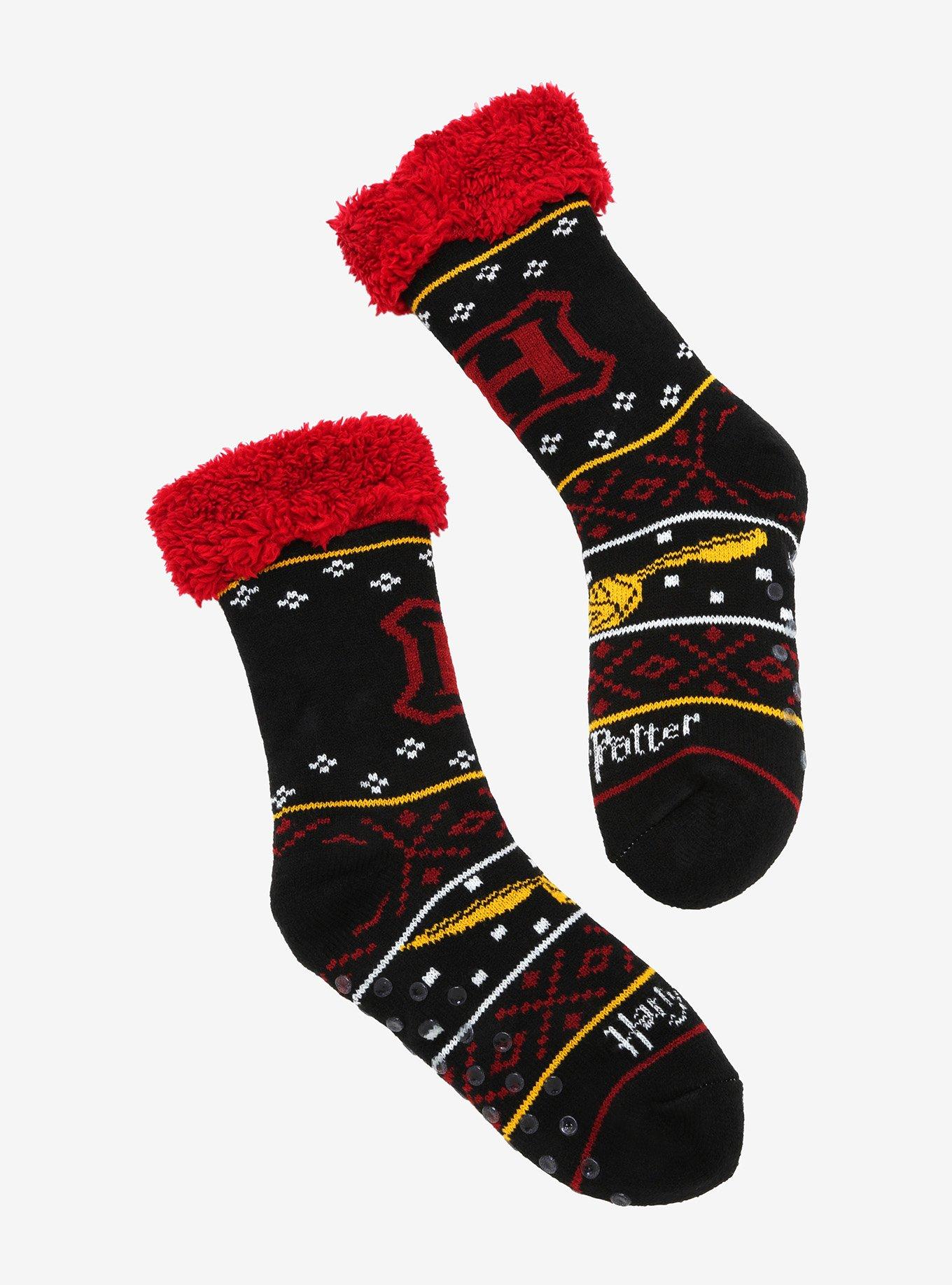 Harry Potter Hogwarts Fair Isle Cozy Slipper Socks, , hi-res