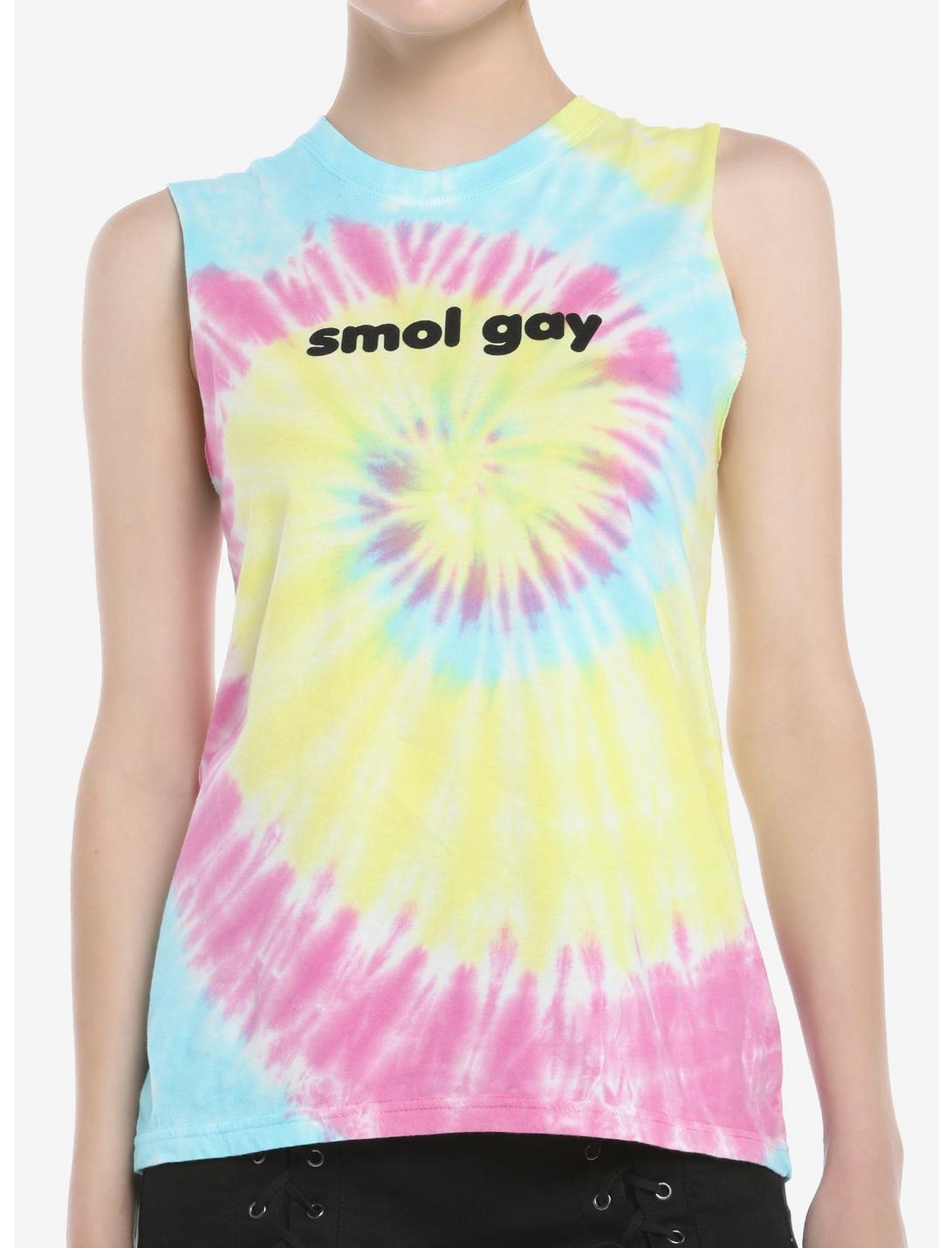 Smol Gay Tie-Dye Girls Tank Top, MULTI, hi-res
