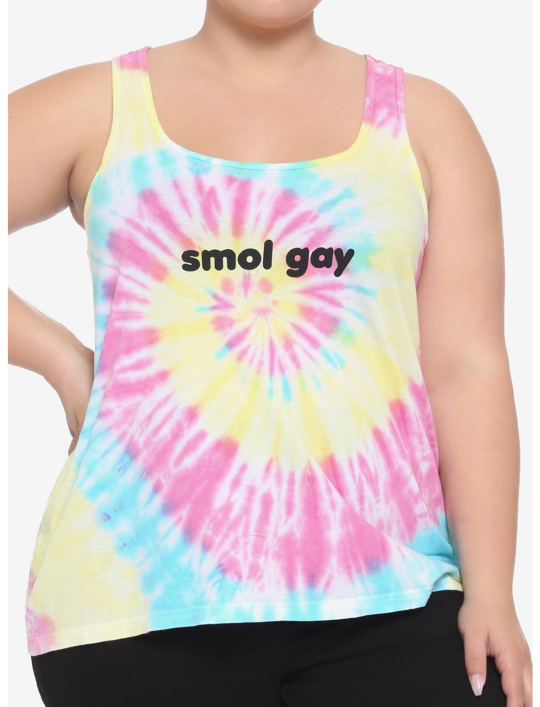 Smol Gay Tie-Dye Girls Tank Top Plus Size, MULTI, hi-res