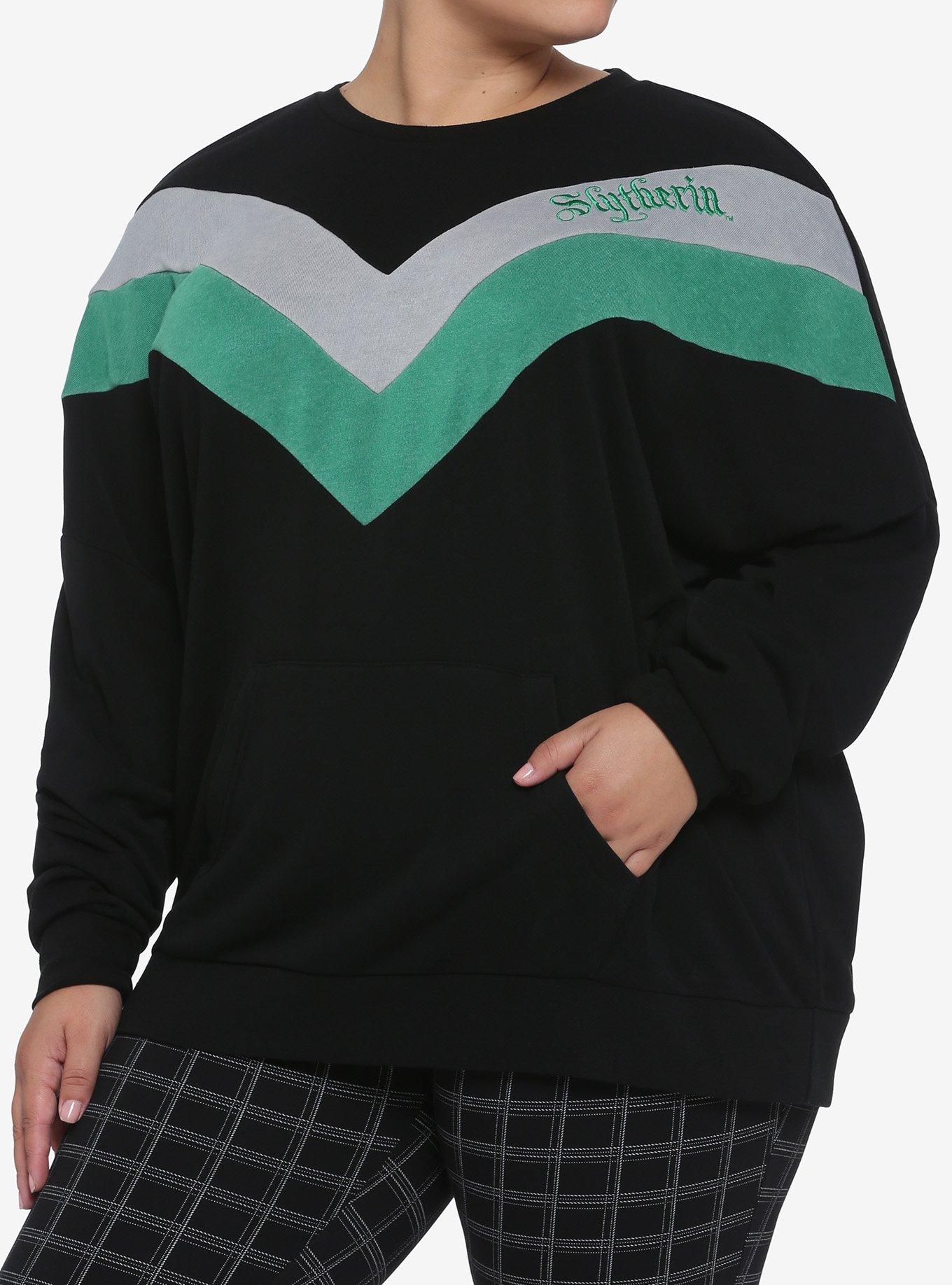 Harry Potter Slytherin  Chevrons Sweatshirt Plus Size, MULTI, hi-res