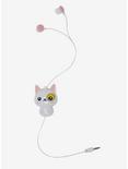 White Cat Retractable Earbuds, , hi-res