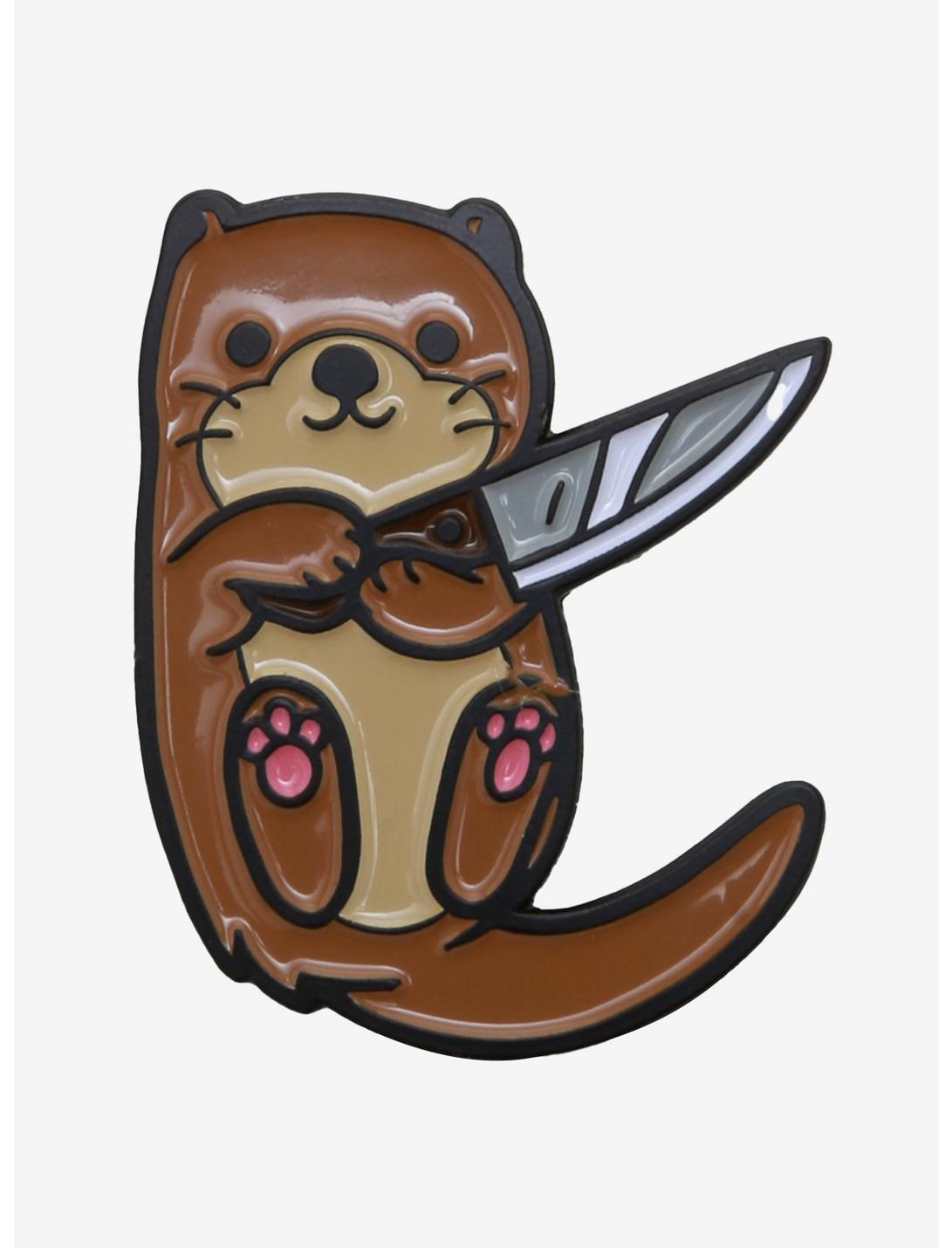 Otter With Knife Enamel Pin | Hot Topic