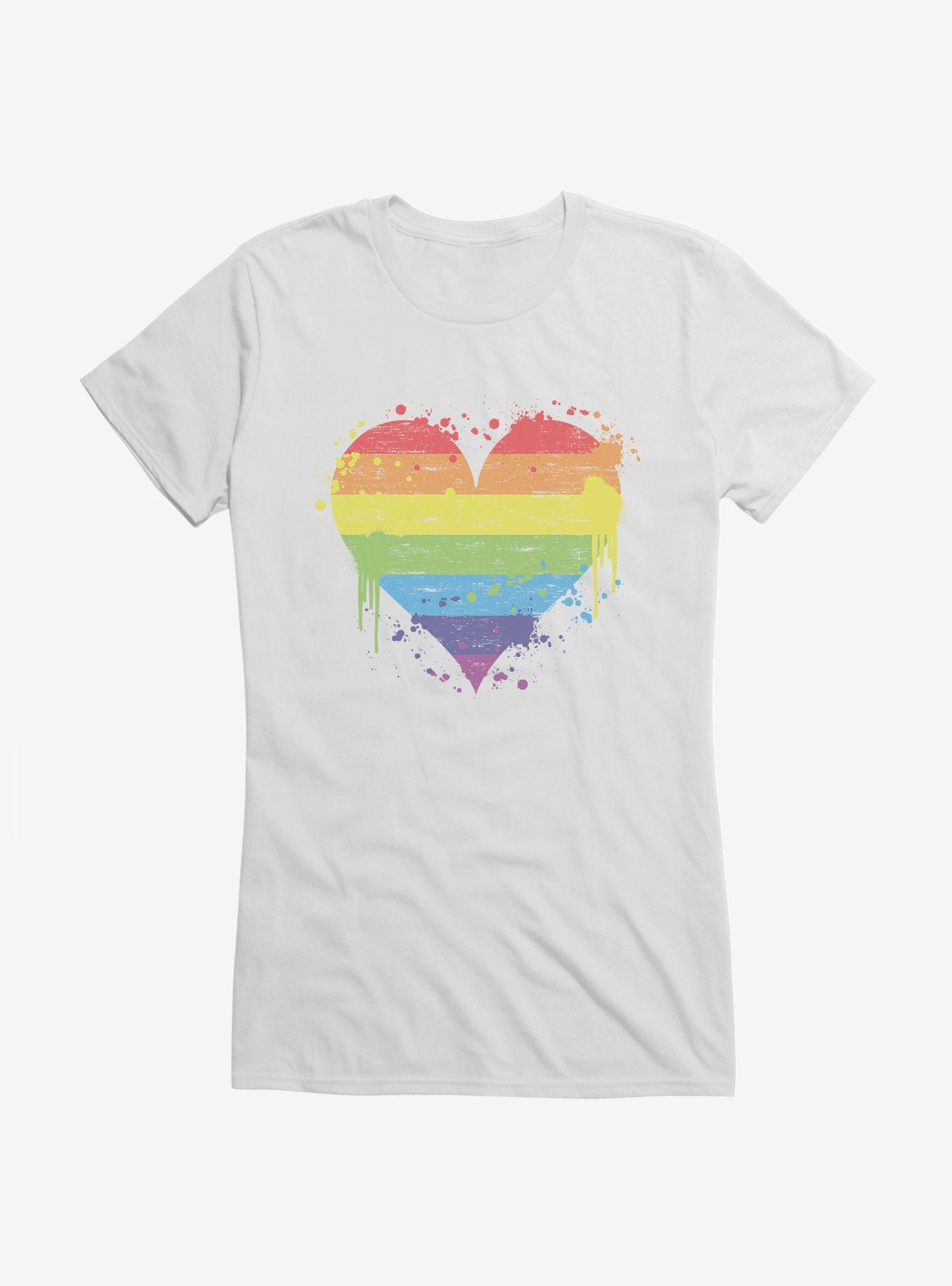 iCreate Pride Painted Heart T-Shirt | Hot Topic