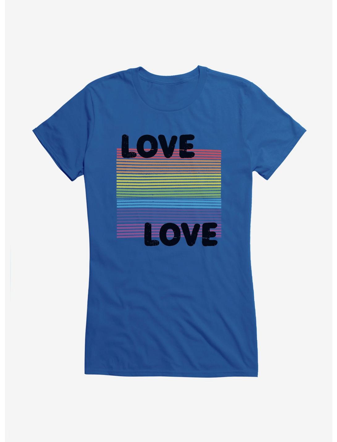 iCreate Pride Rainbow Love Stripes T-Shirt, , hi-res
