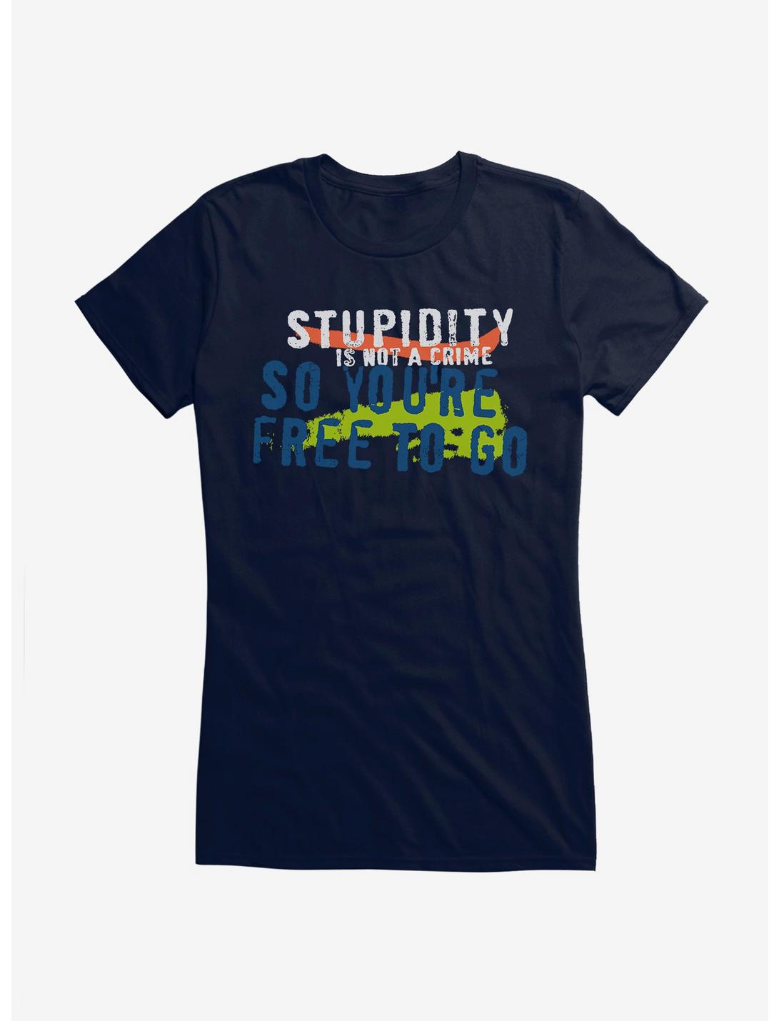 iCreate Stupidity Is Not A Crime Girls T-Shirt, , hi-res