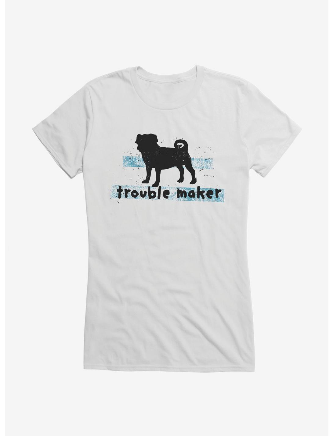 iCreate Trouble Maker Pug Girls T-Shirt, , hi-res