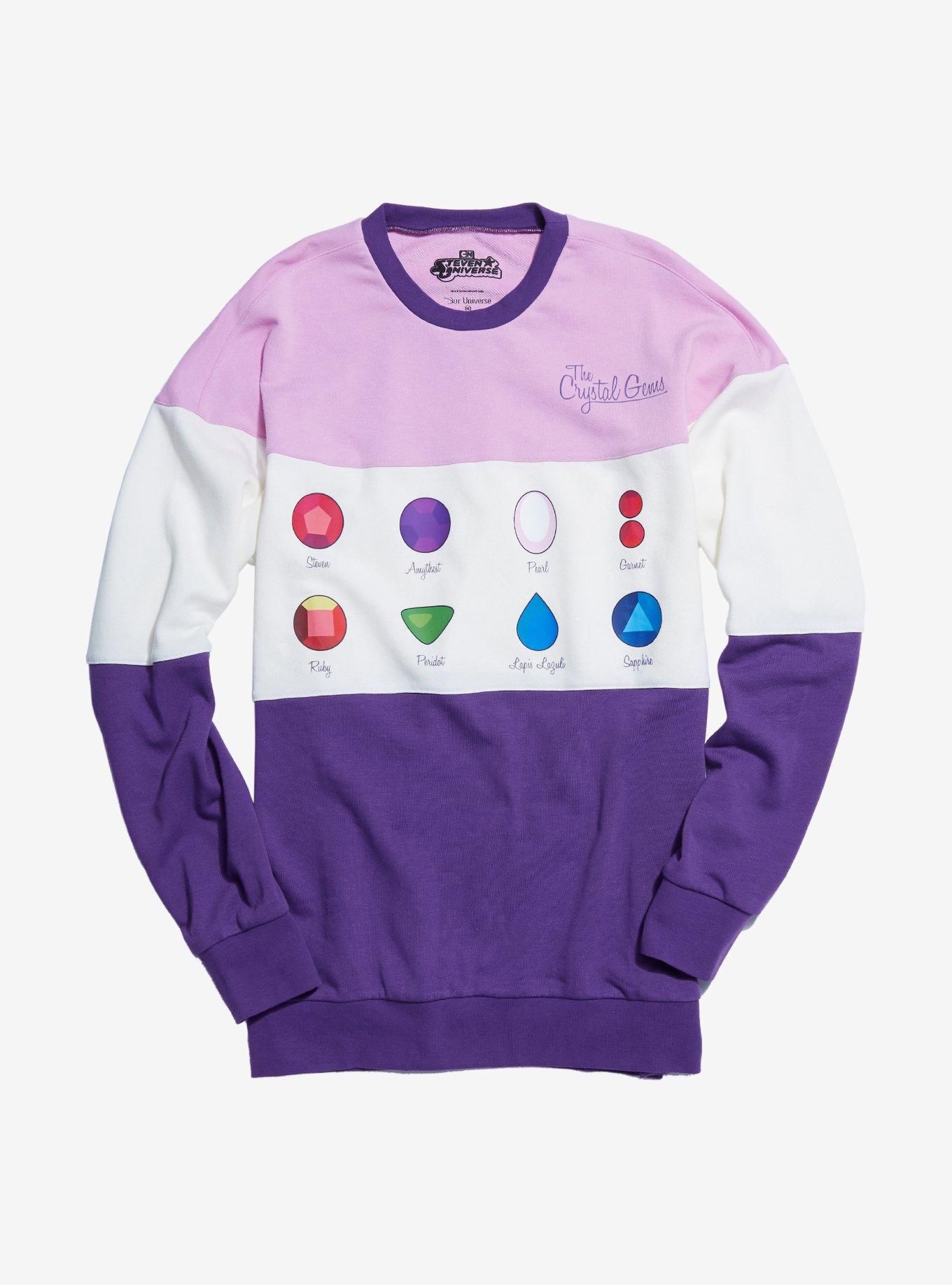 Our Universe Steven Universe The Crystal Gems Panel Crewneck - BoxLunch Exclusive, MULTI, hi-res