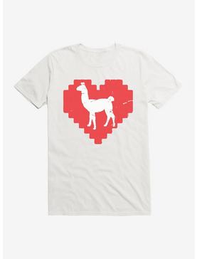 iCreate Pixel Llama Love T-Shirt, , hi-res