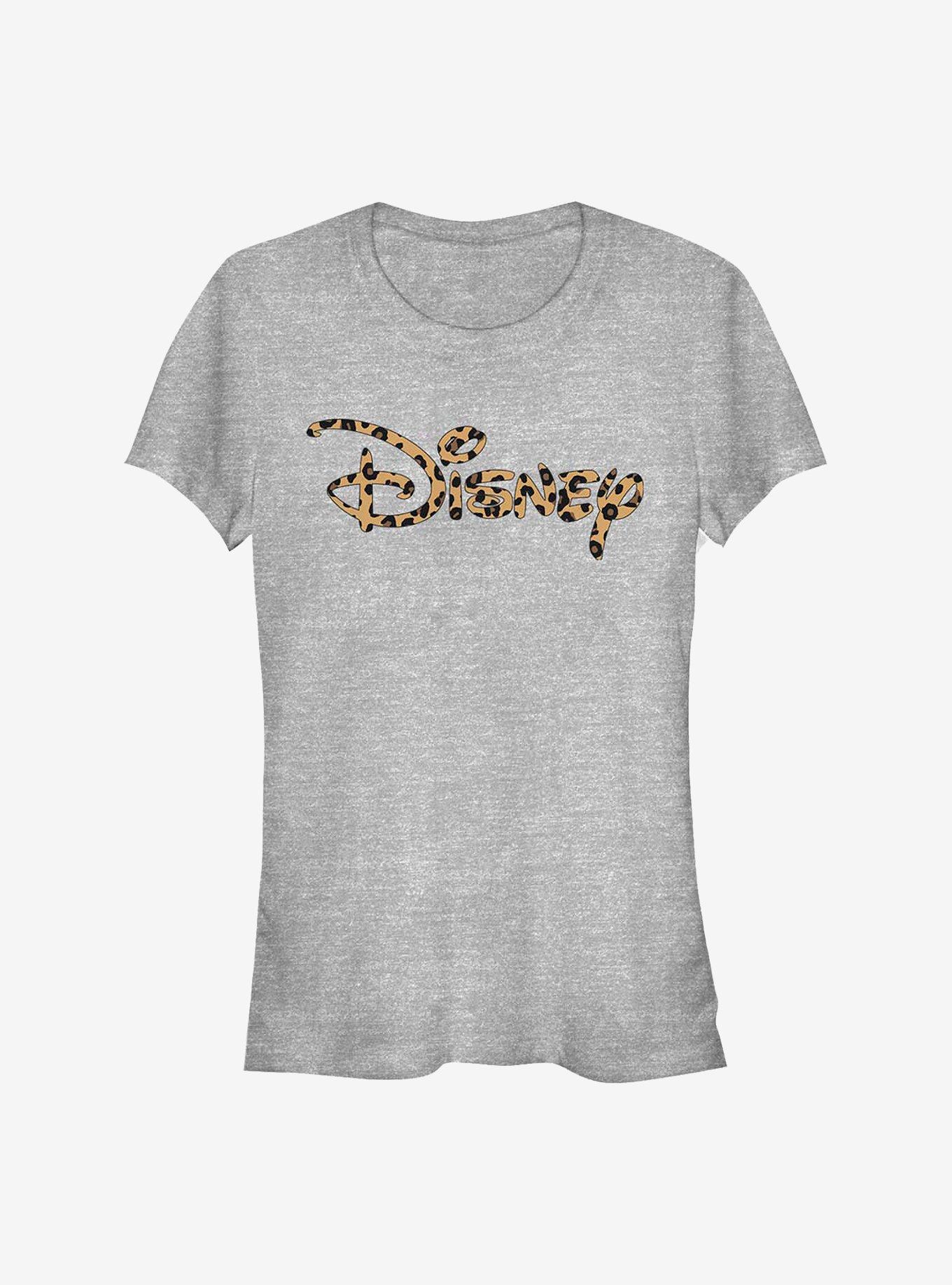 Disney Princess Disney Logo Leopard Fill Girls T-Shirt, ATH HTR, hi-res