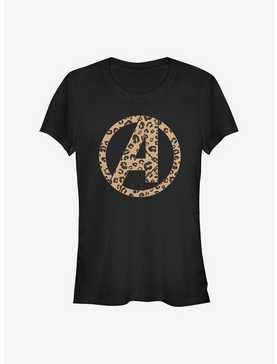 Marvel Avengers Logo Leopard Fill Girls T-Shirt, , hi-res