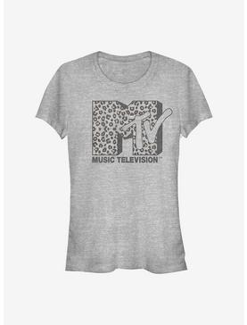 MTV Leopard Logo Girls T-Shirt, ATH HTR, hi-res