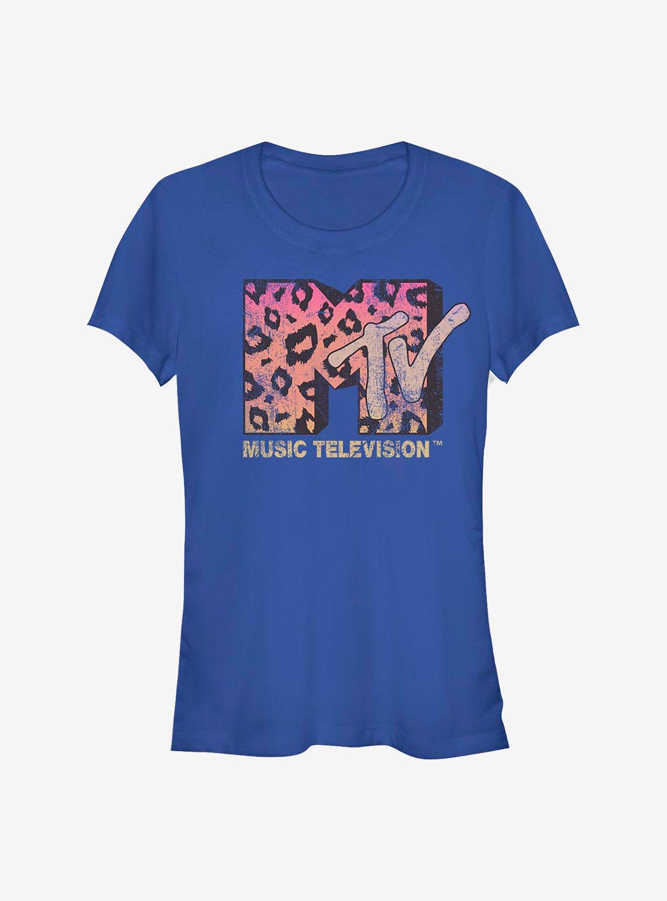 MTV Leopard Print MTV Girls T-Shirt, ROYAL, hi-res