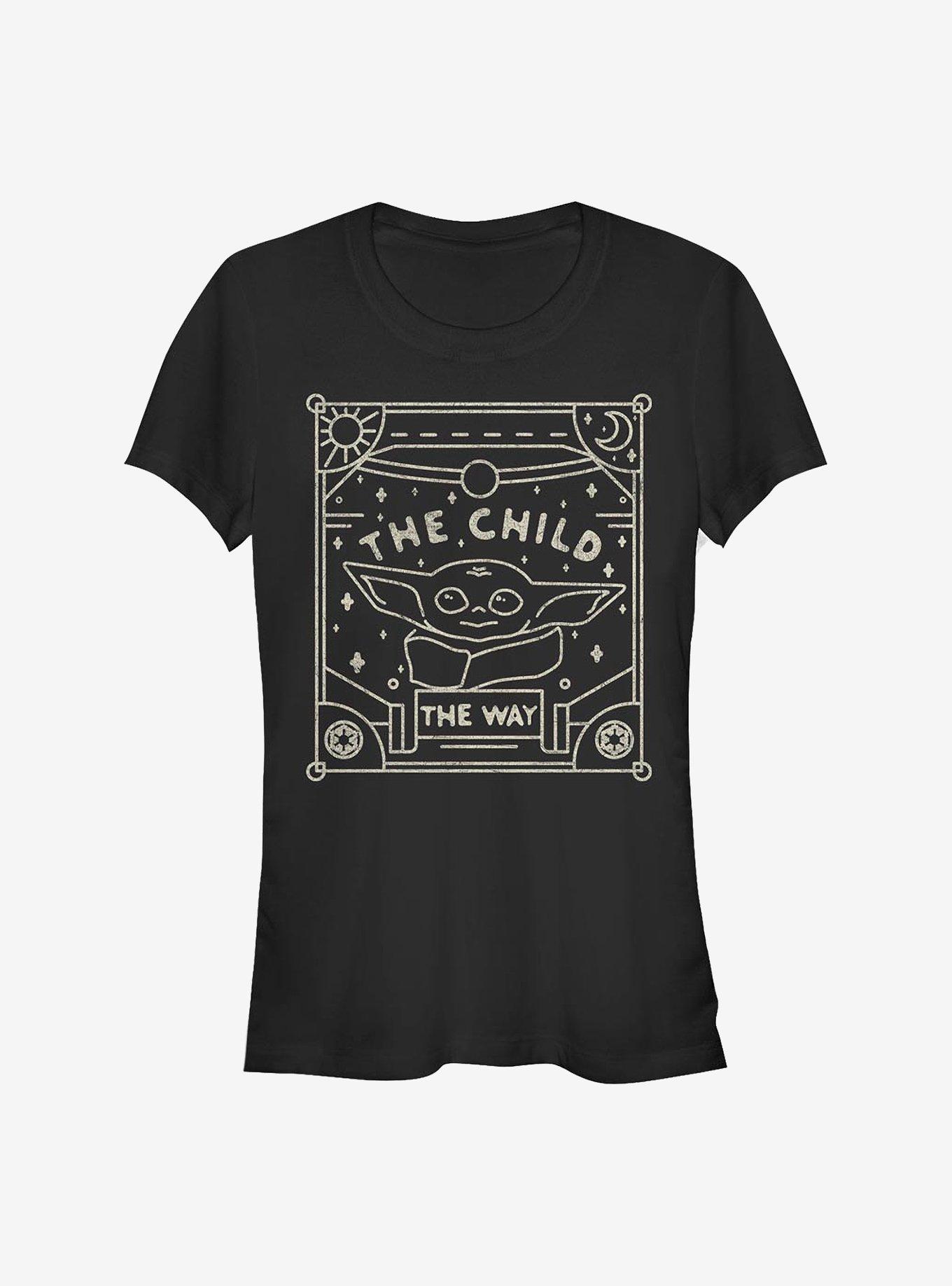 Star Wars The Mandalorian Child Tarot Girls T-Shirt, BLACK, hi-res