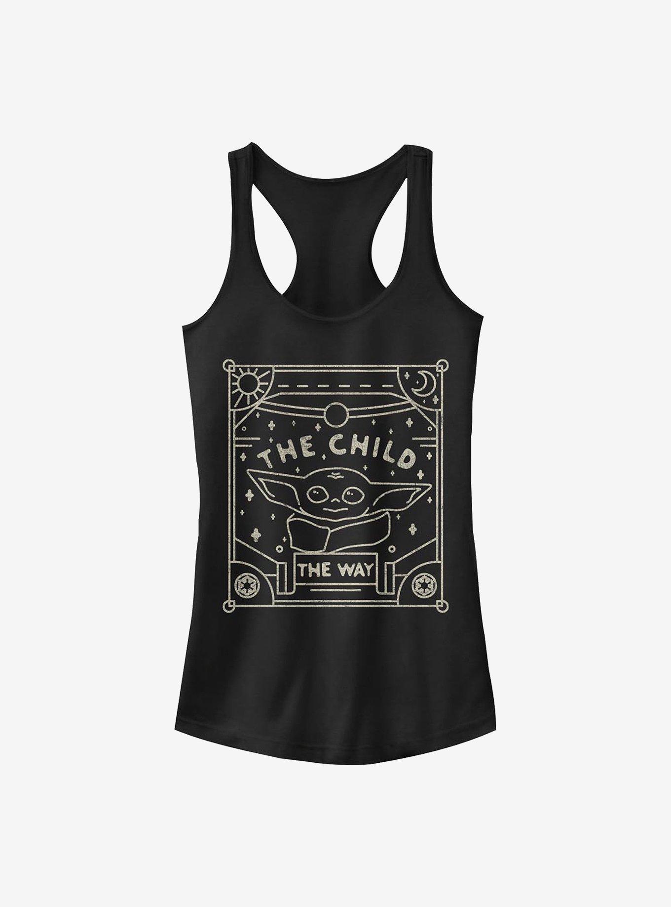 Star Wars The Mandalorian Child Tarot Girls Tank, BLACK, hi-res