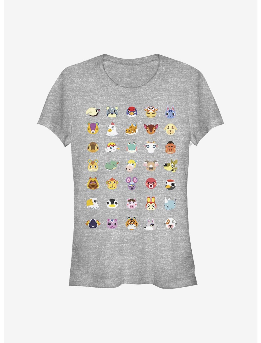 Nintendo Animal Crossing Character Heads Girls T-Shirt, ATH HTR, hi-res