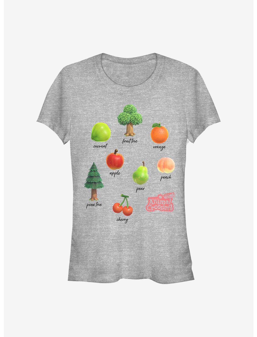 Nintendo Animal Crossing Fruits And Trees Girls T-Shirt, ATH HTR, hi-res