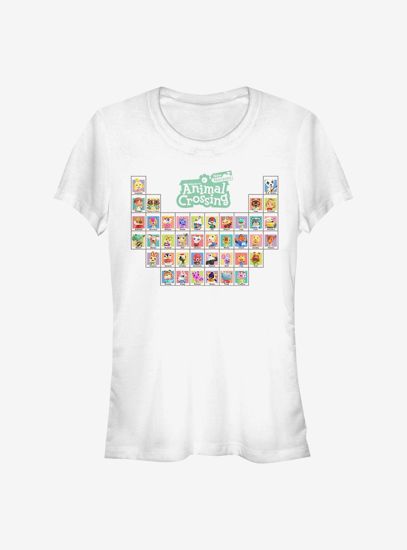 Animal Crossing: New Horizons Table Of Villagers Girls T-Shirt, , hi-res