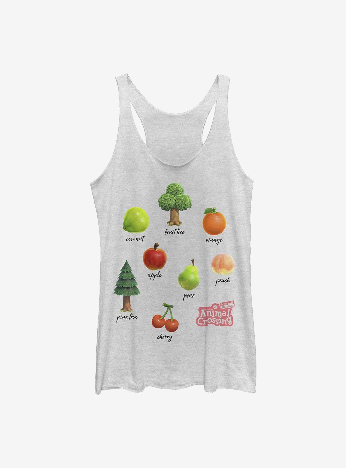 Nintendo Animal Crossing Fruits And Trees Girls Tank, WHITE HTR, hi-res