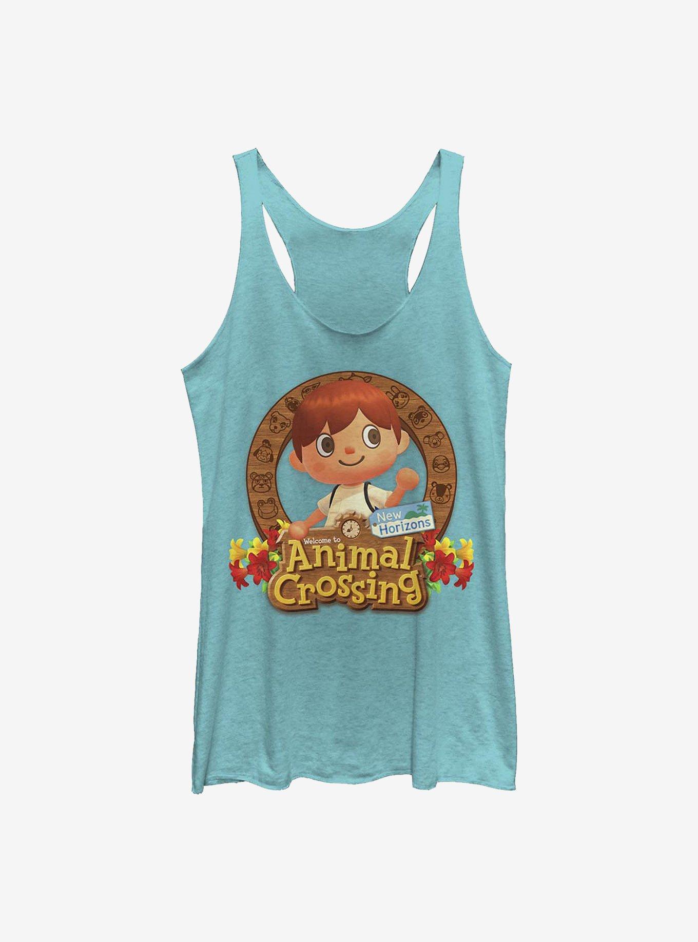 Nintendo Animal Crossing Villager Emblem Girls Tank, TAHI BLUE, hi-res