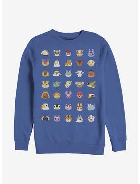 Nintendo Animal Crossing Character Heads Crew Sweatshirt, , hi-res
