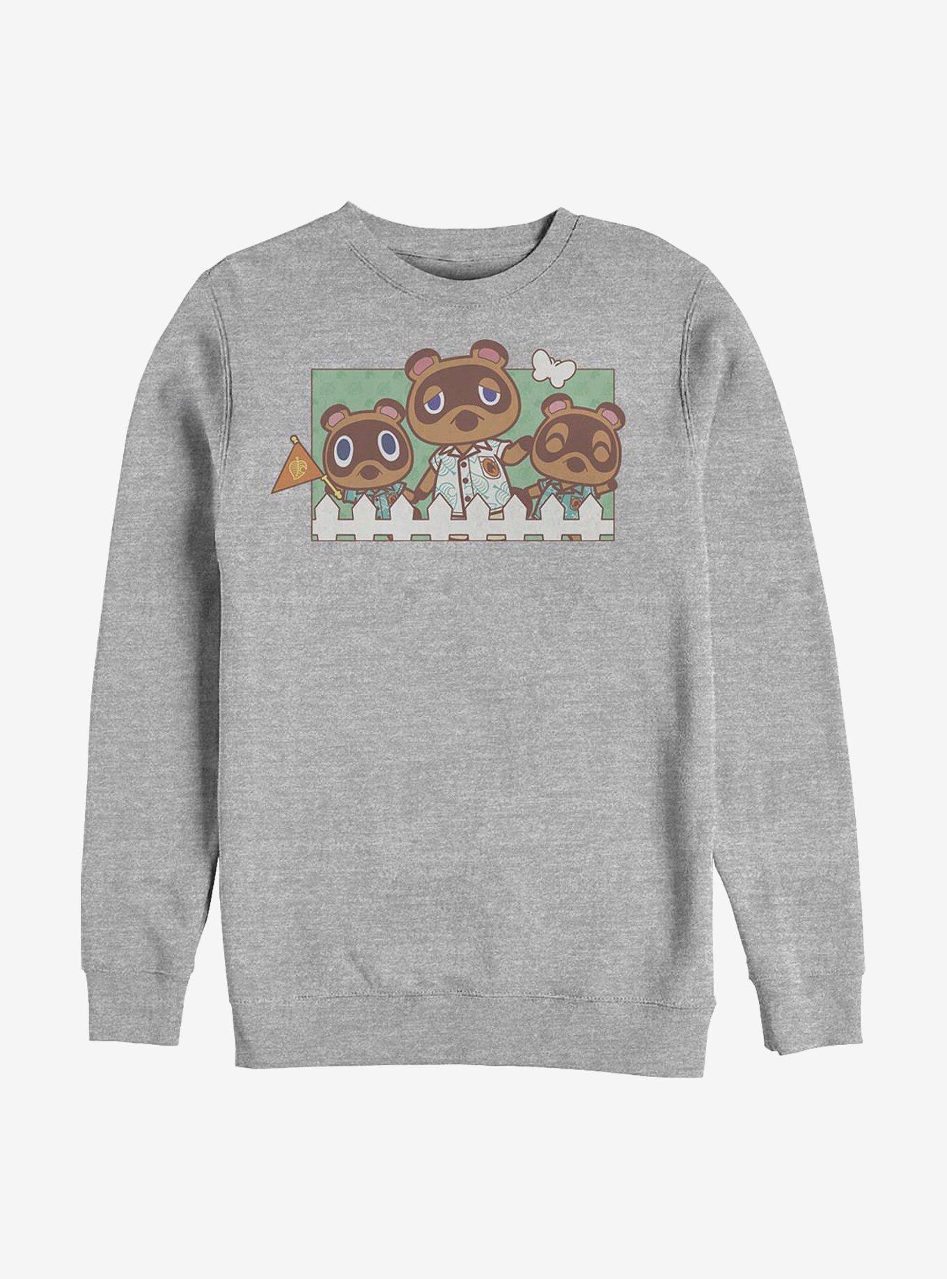 Animal Crossing: New Horizons Nook Family Crew Sweatshirt, ATH HTR, hi-res