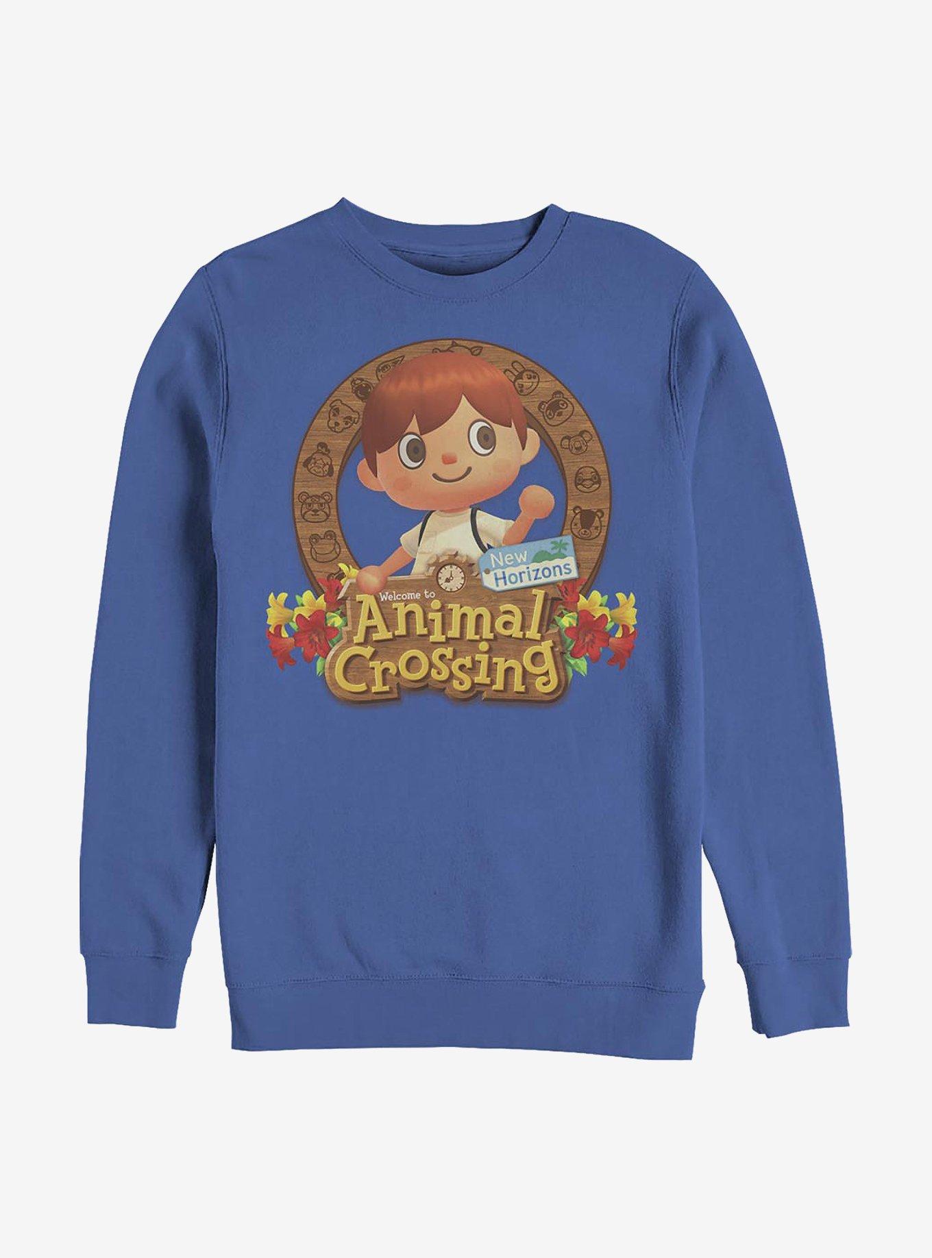 Nintendo Animal Crossing Villager Emblem Crew Sweatshirt, ROYAL, hi-res