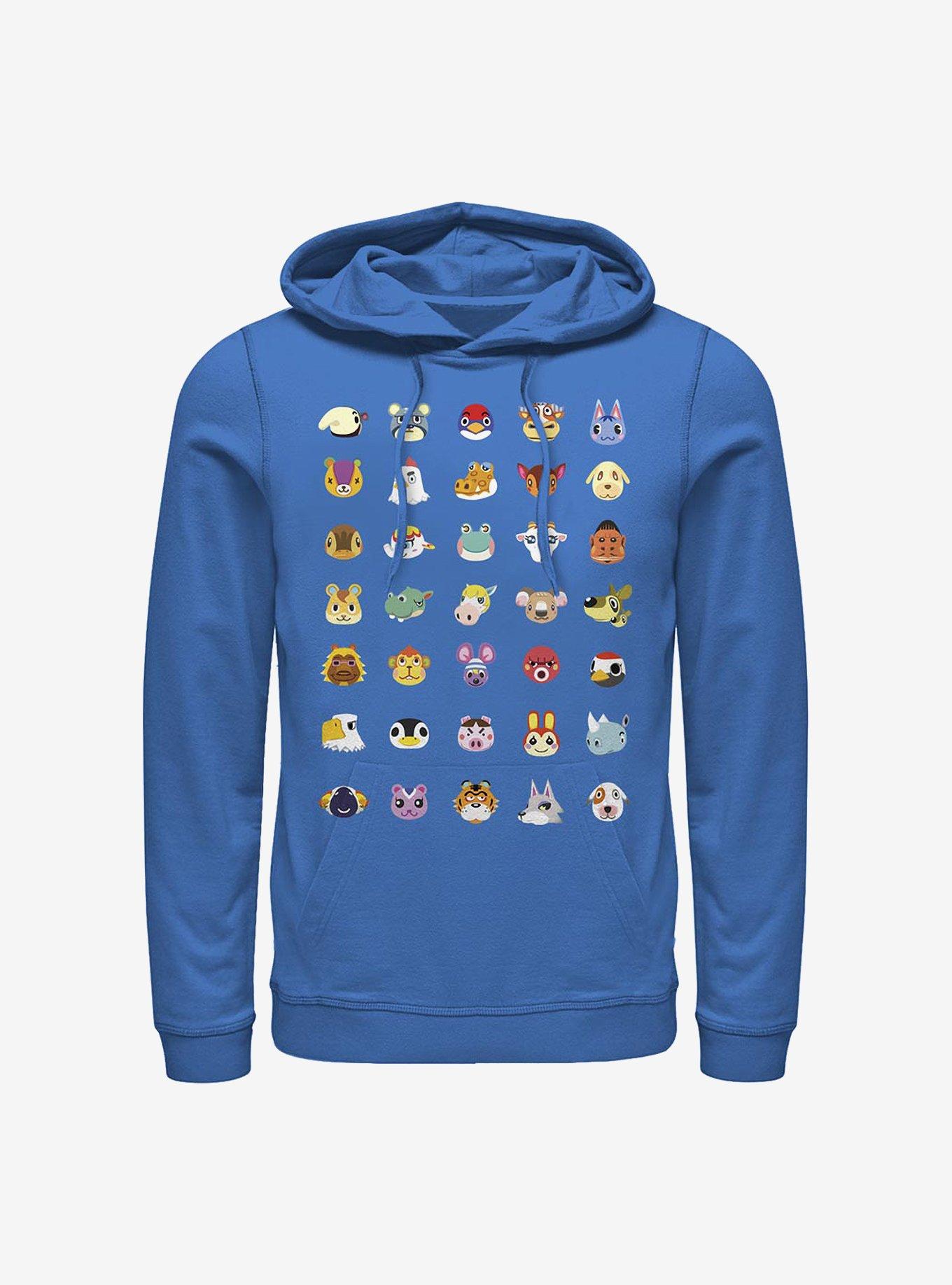 Nintendo Animal Crossing Character Heads Hoodie, ROYAL, hi-res