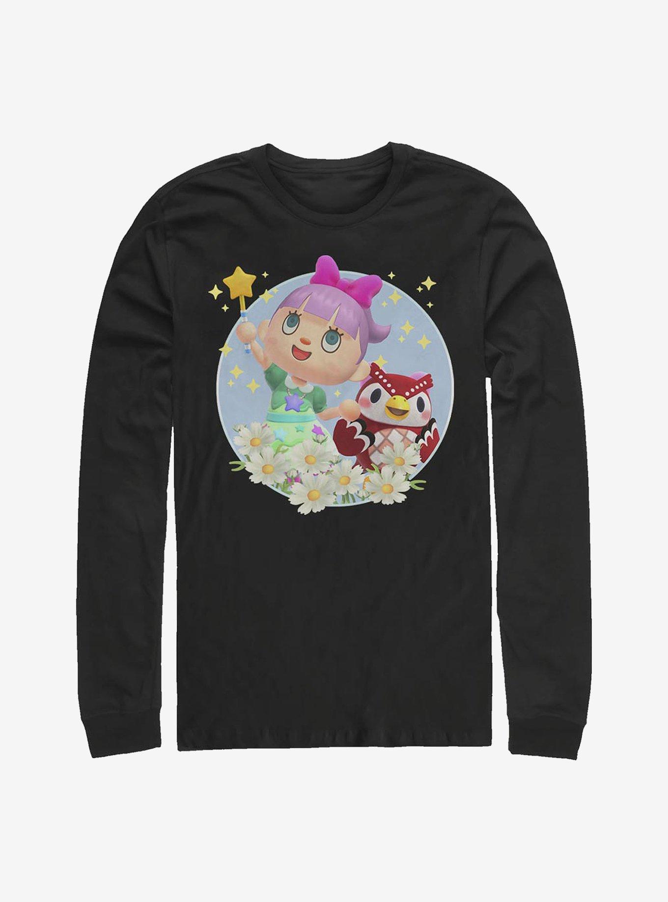 Nintendo Animal Crossing Celeste & Wand Long-Sleeve T-Shirt, BLACK, hi-res