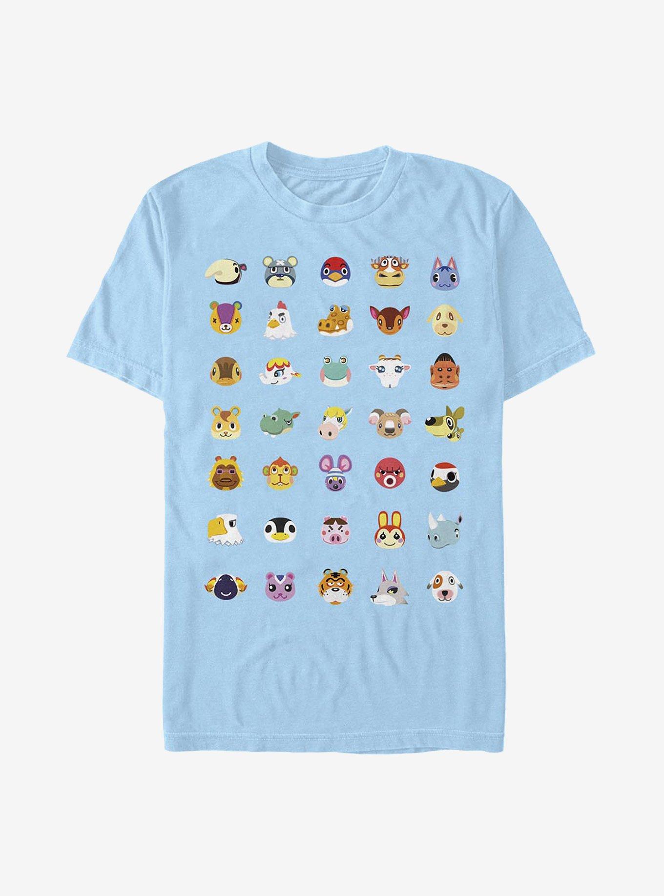 Nintendo Animal Crossing Character Heads T-Shirt, LT BLUE, hi-res