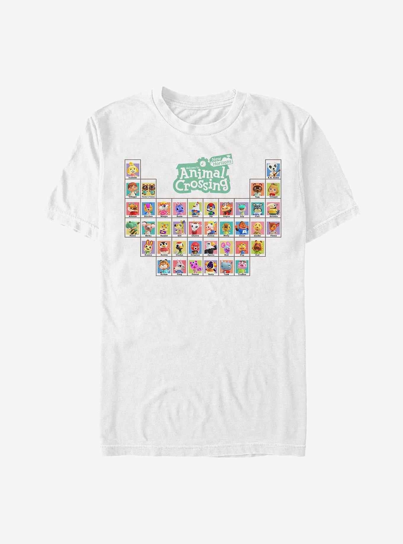 Animal Crossing: New Horizons Table Of Villagers T-Shirt, WHITE, hi-res