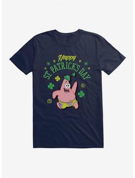 SpongeBob SquarePants Happy Saint Patrick's Day Hat T-Shirt, MIDNIGHT NAVY, hi-res