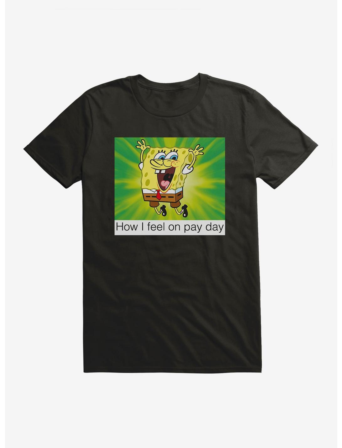 SpongeBob SquarePants Pay Day Meme T-Shirt, BLACK, hi-res