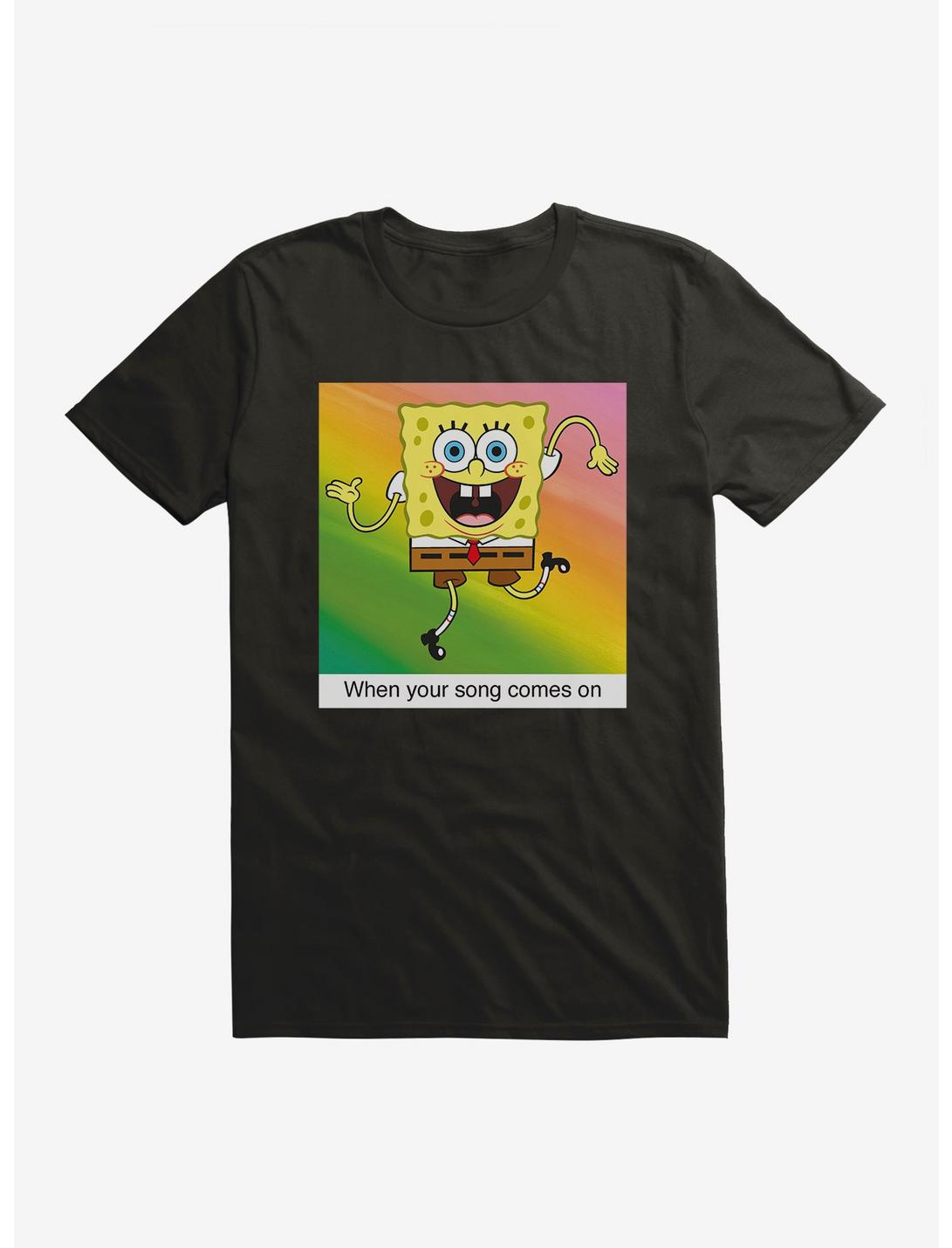 SpongeBob SquarePants Your Song Meme T-Shirt, BLACK, hi-res
