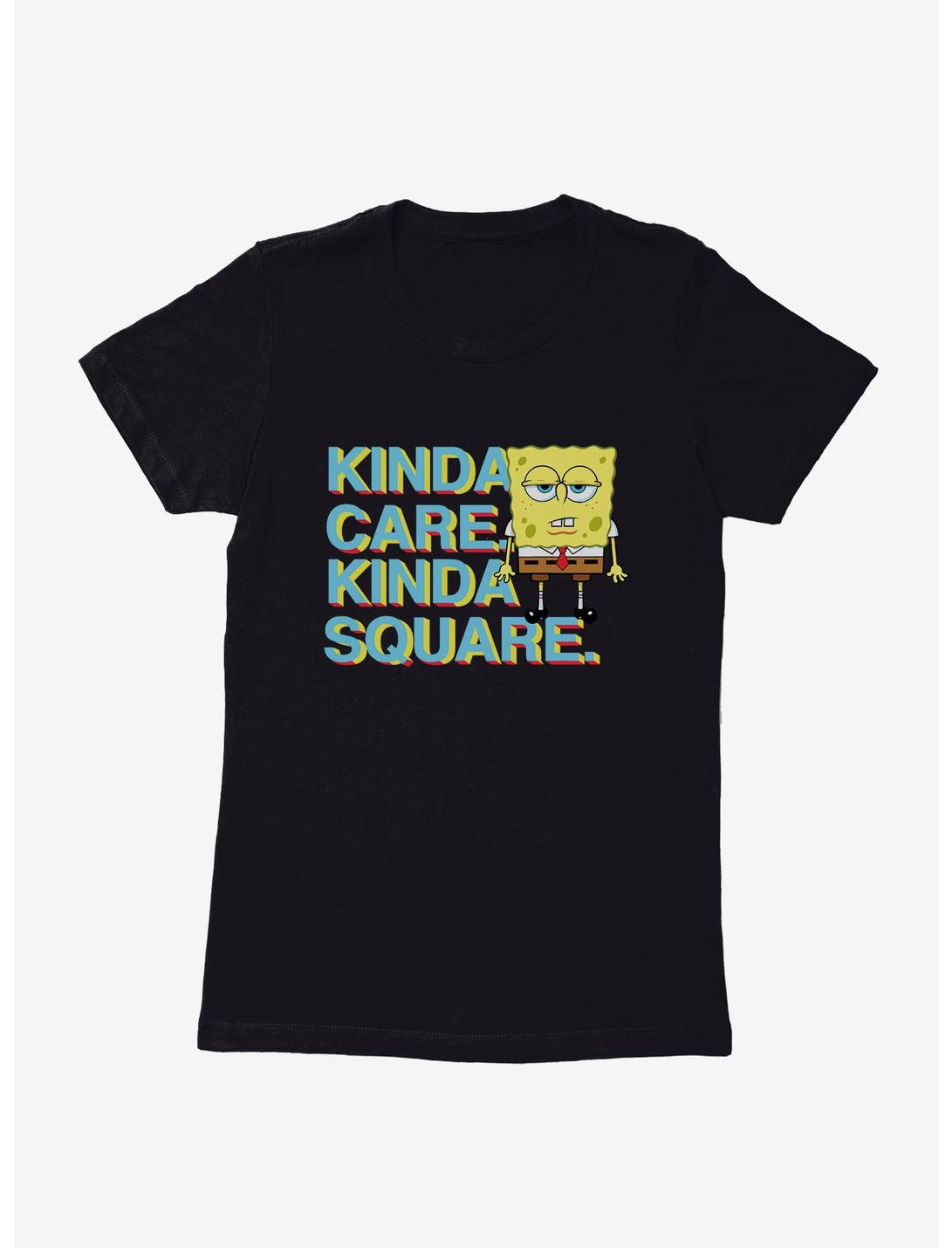 SpongeBob SquarePants Kinda Square Womens T-Shirt, BLACK, hi-res
