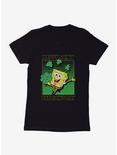 SpongeBob SquarePants Happy Saint Patrick's Day Clovers Womens T-Shirt, BLACK, hi-res