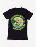 SpongeBob SquarePants Shamrockin' Your World Womens T-Shirt, BLACK, hi-res