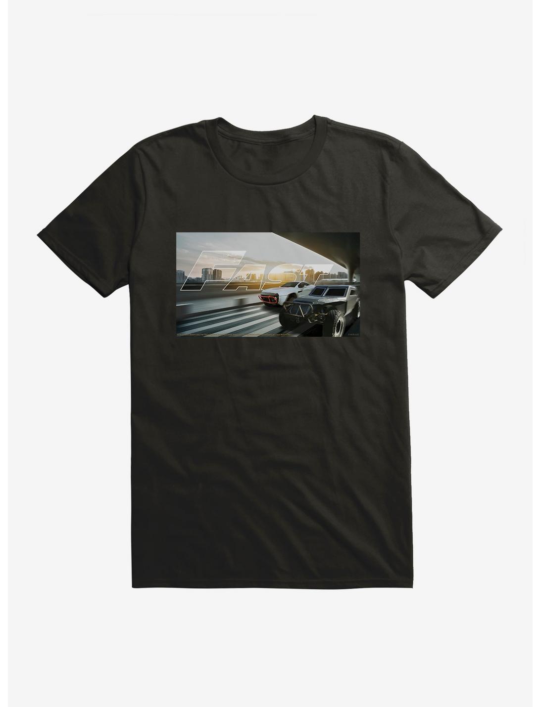 Fast & Furious Highway Scenery Art T-Shirt, BLACK, hi-res