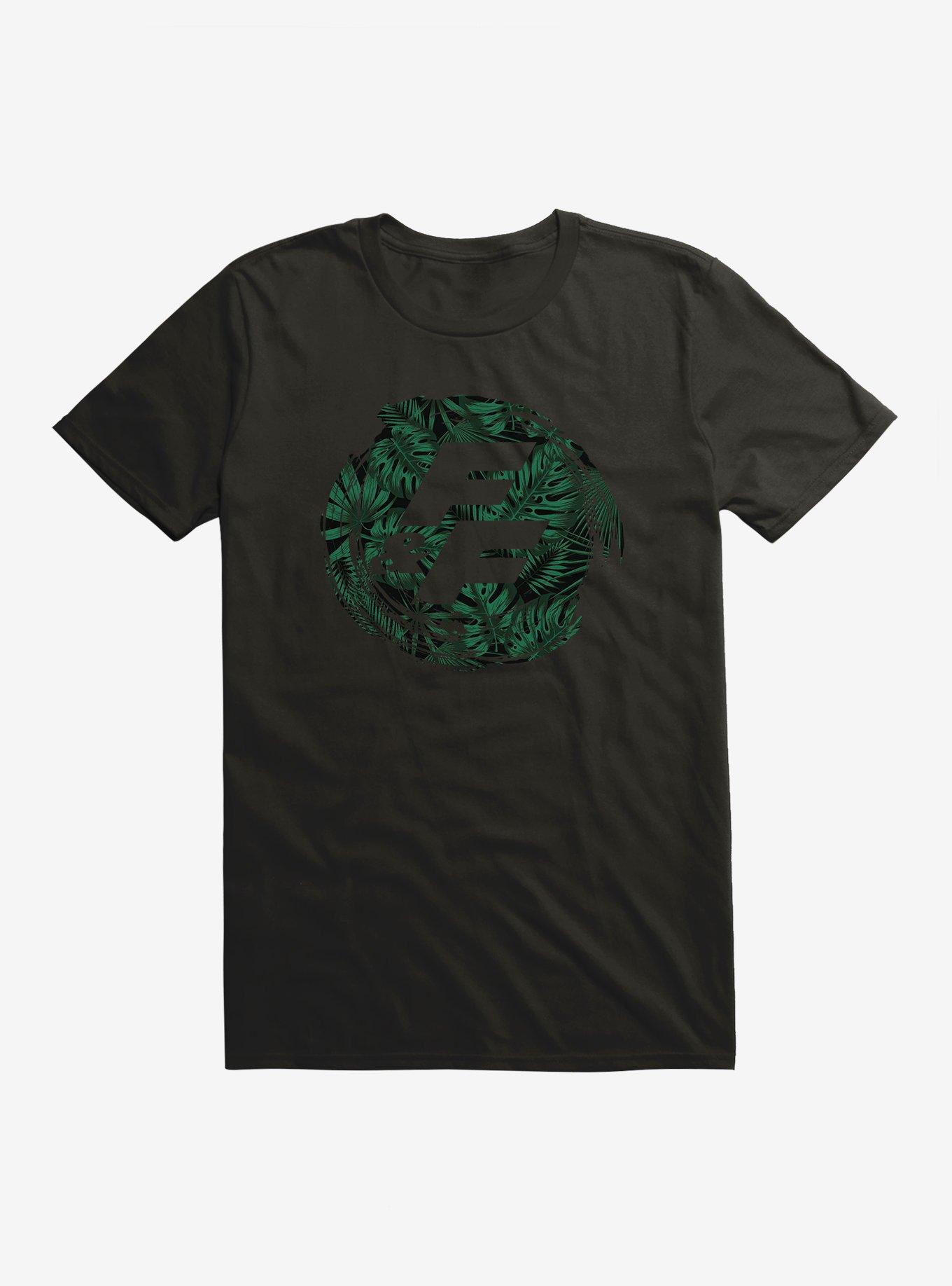 Fast & Furious Palm Leaf Circle T-Shirt, BLACK, hi-res