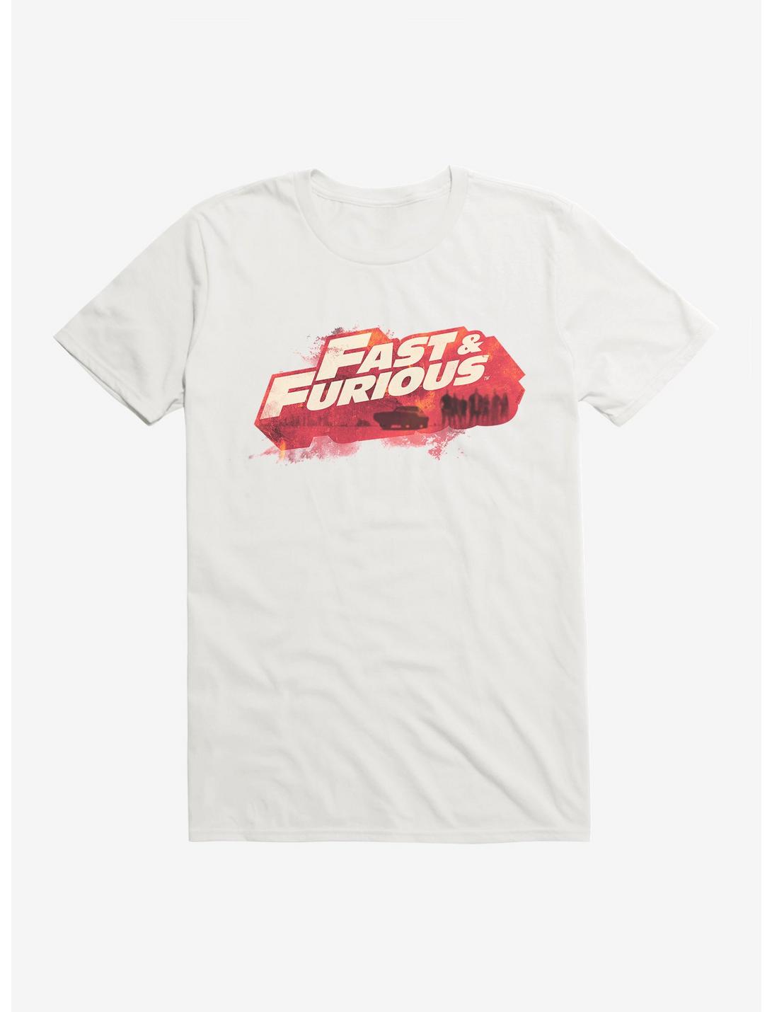 Fast & Furious Title Script Fill T-Shirt, WHITE, hi-res