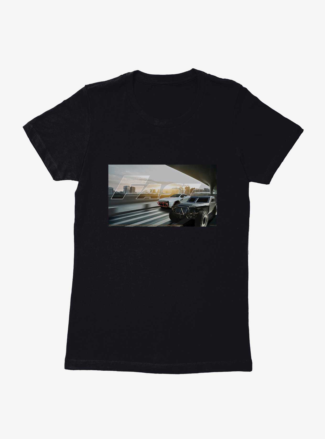 Fast & Furious Highway Scenery Art Womens T-Shirt, , hi-res