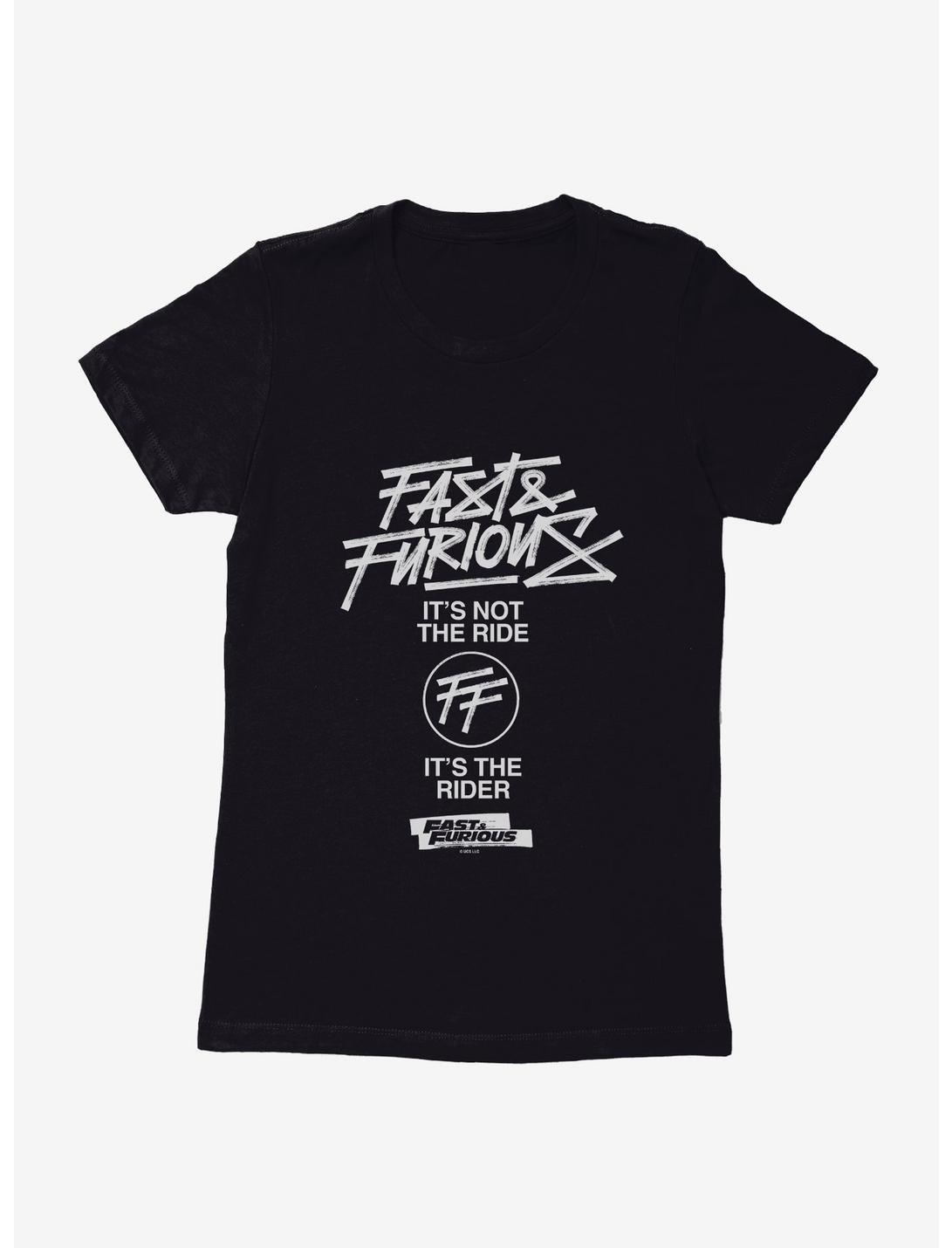 Fast & Furious It's The Rider FF Logo Womens T-Shirt, BLACK, hi-res