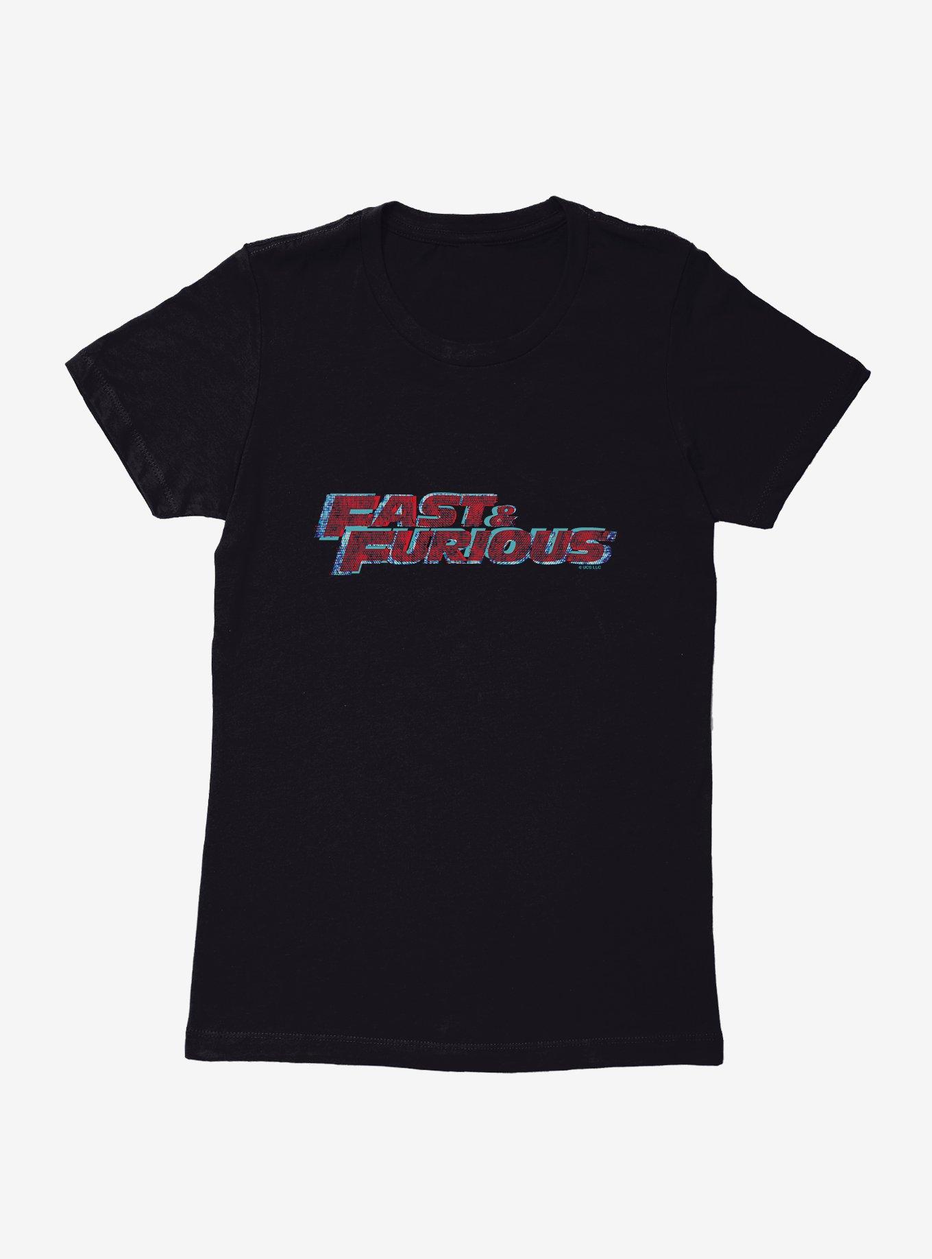 Fast & Furious Layered Logo Womens T-Shirt, BLACK, hi-res