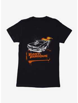 Fast & Furious Flames Sketch Womens T-Shirt, , hi-res