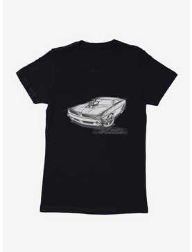 Fast & Furious Car Sketch Womens T-Shirt, , hi-res