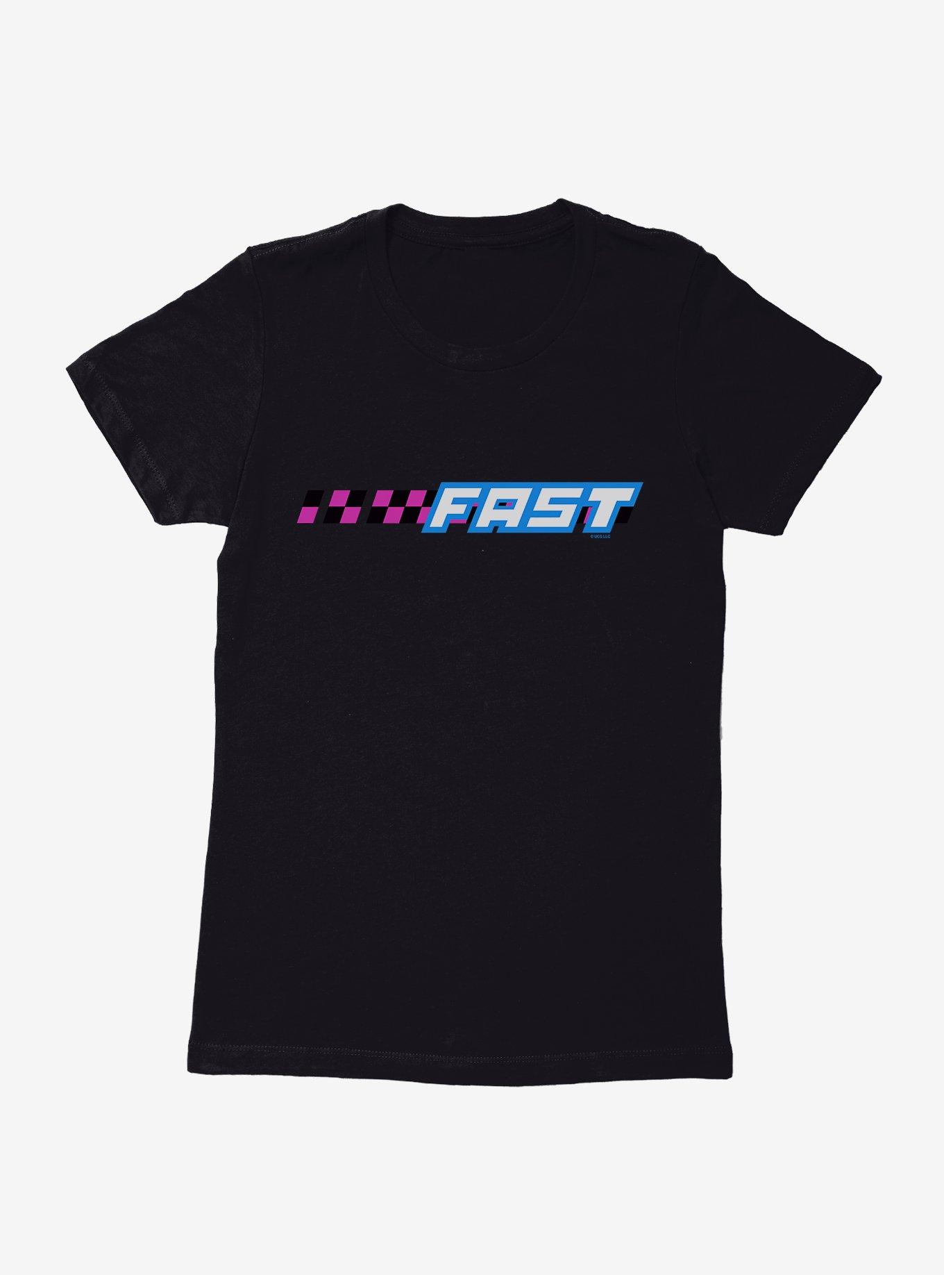 Fast & Furious Fast Checkered Track Womens T-Shirt, BLACK, hi-res