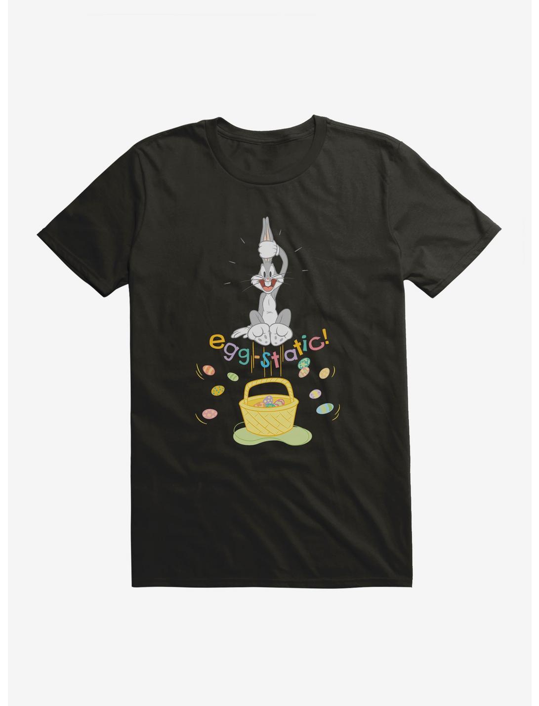 Looney Tunes Easter Bugs Bunny Egg-Static! T-Shirt, BLACK, hi-res