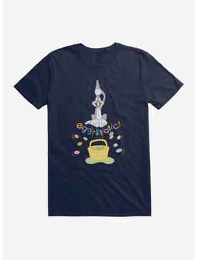 Looney Tunes Easter Bugs Bunny Egg-Static! T-Shirt, MIDNIGHT NAVY, hi-res