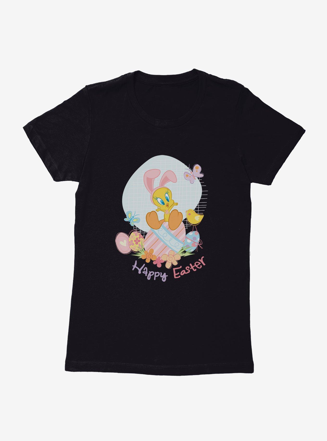 Looney Tunes Easter Tweety Happy Easter! Womens T-Shirt, BLACK, hi-res