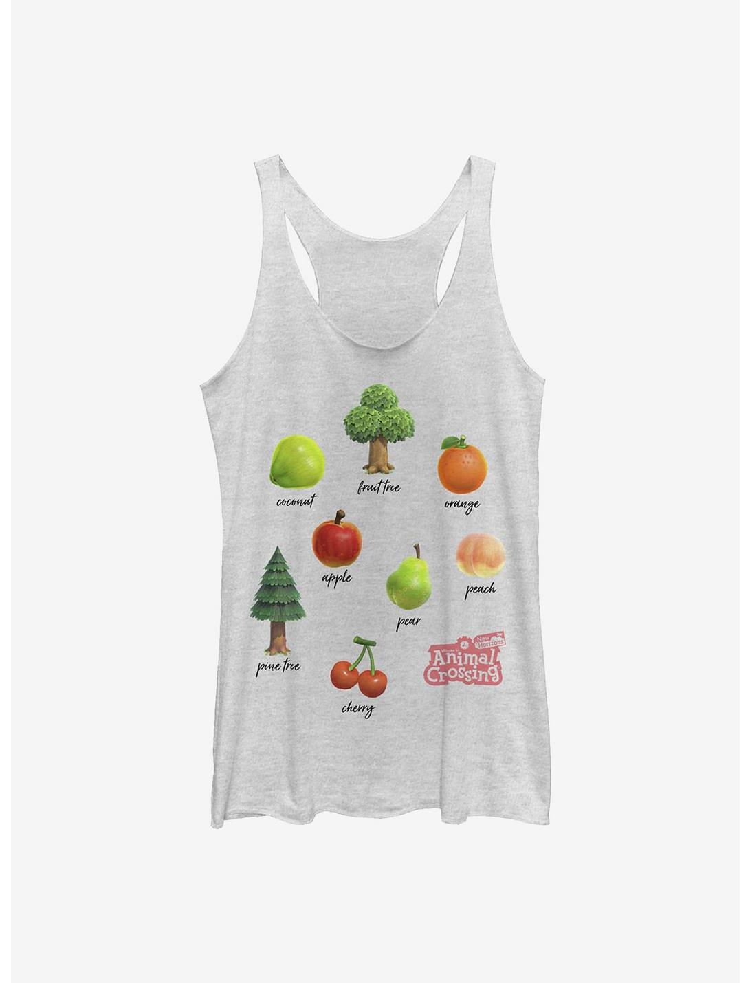 Animal Crossing: New Horizons Fruit And Trees Womens Tank Top, WHITE HTR, hi-res