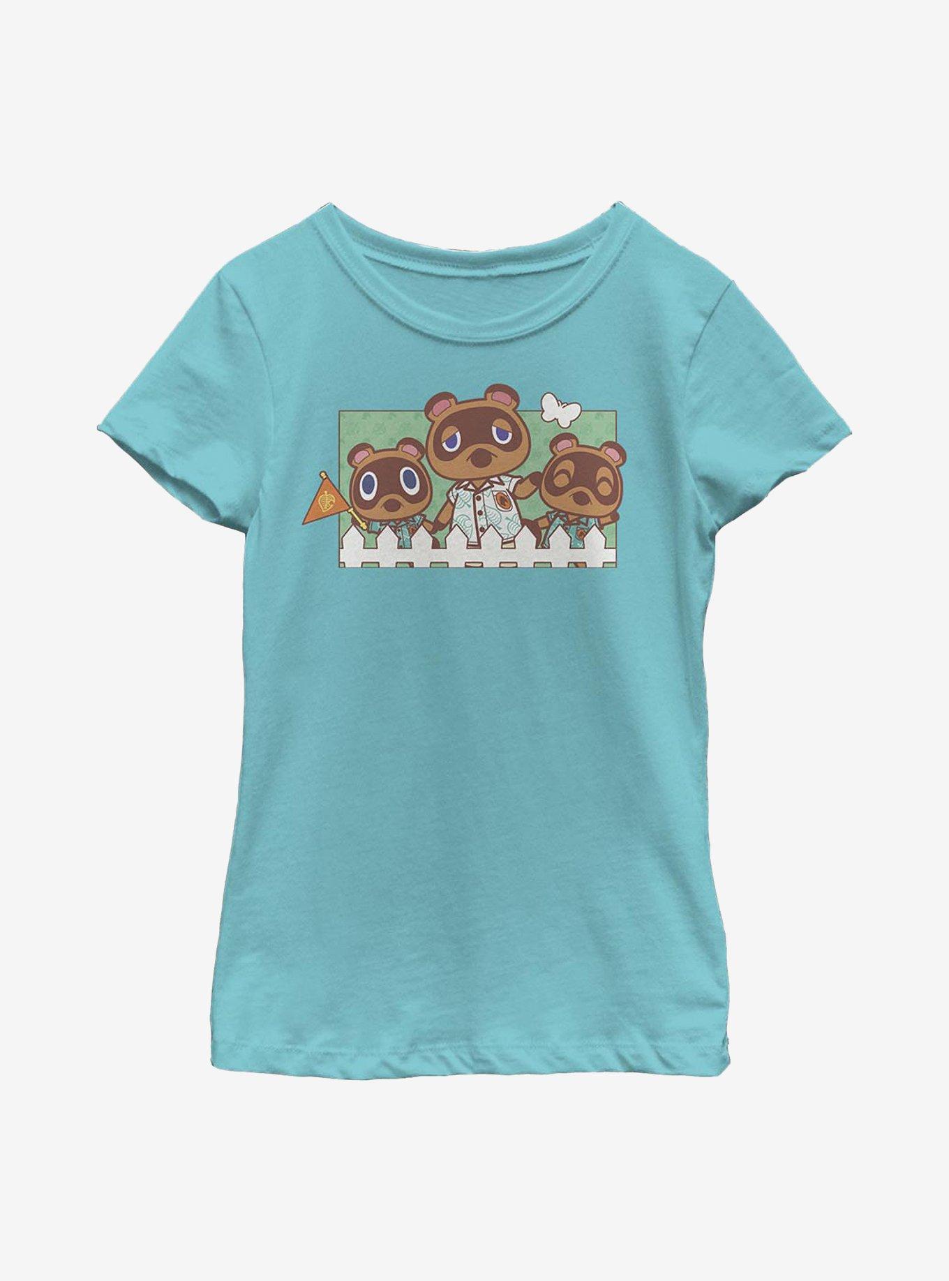Animal Crossing: New Horizons Nook Family Youth Girls T-Shirt, , hi-res